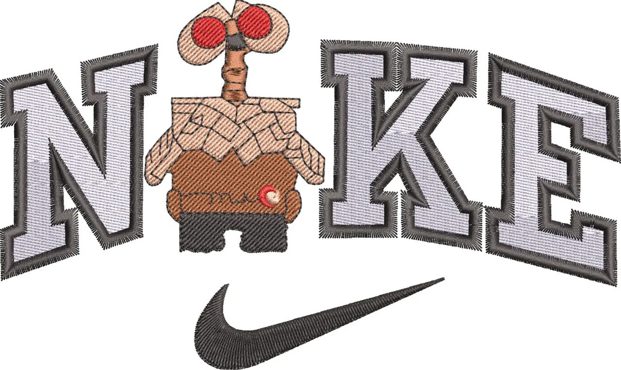 Alternative view of  Nike Logo with E T Character in Collegiate Style 