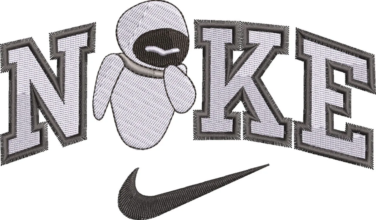 Alternative view of  Nike Logo with Eve from WALL-E 