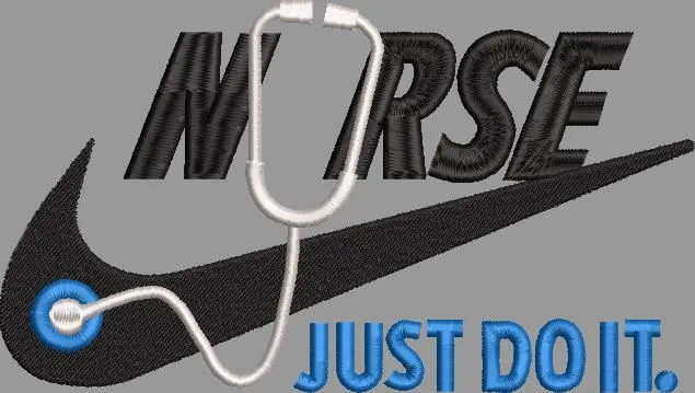 Alternative view of  Nike Nurse Just Do It Embroidery 