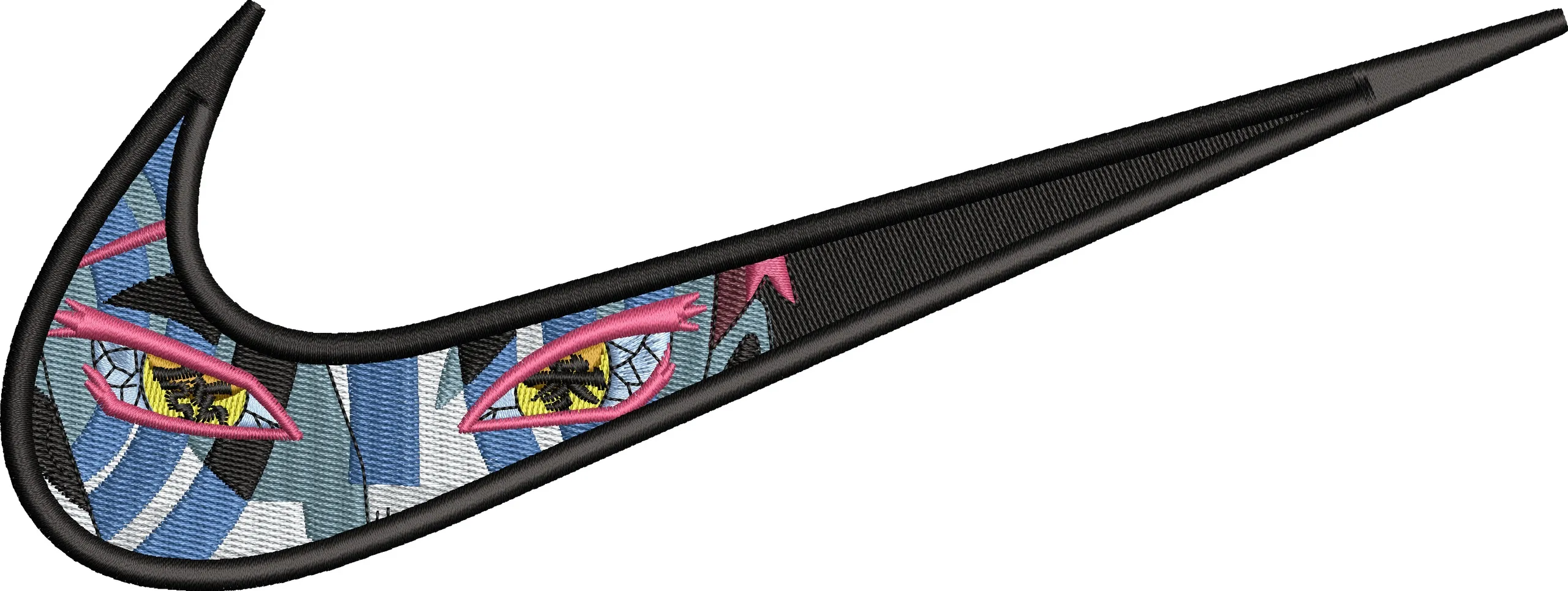 Alternative view of  Nike Swoosh with Akaza Eyes Design 