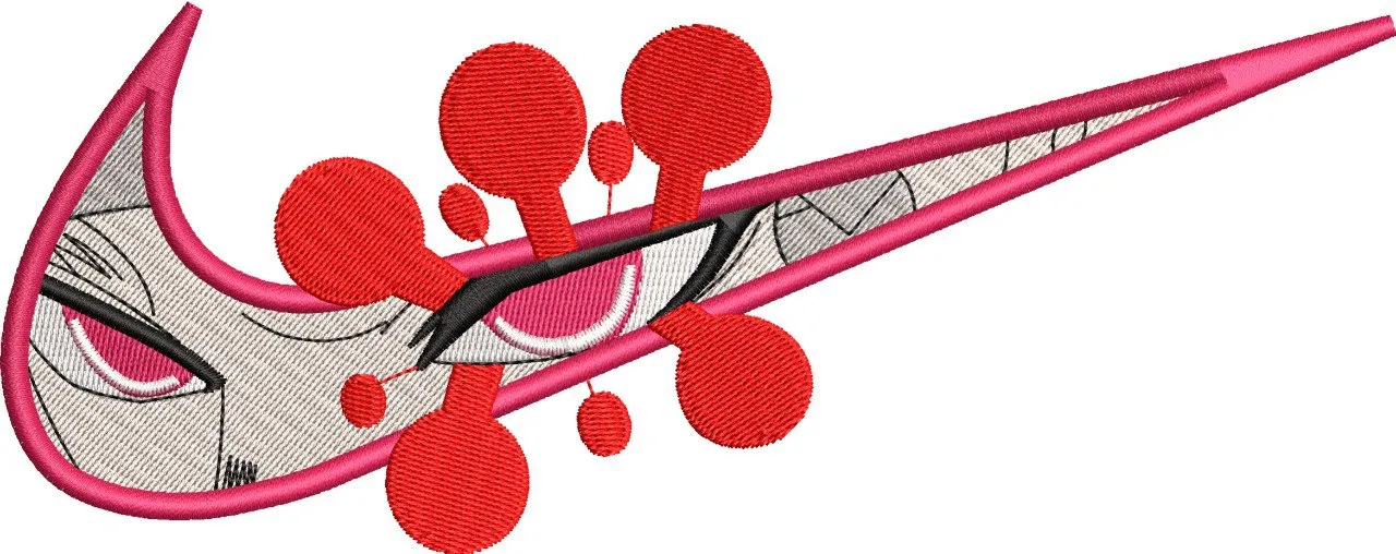 Alternative view of  Nike Swoosh with Anime Eye and Red Splatter 
