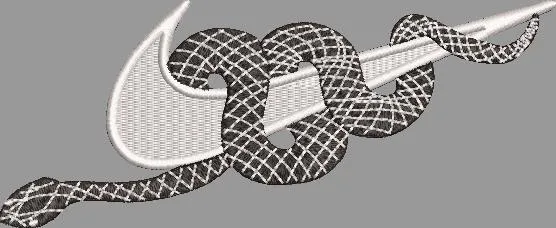 Alternative view of  Nike Swoosh with Coiled Snake 