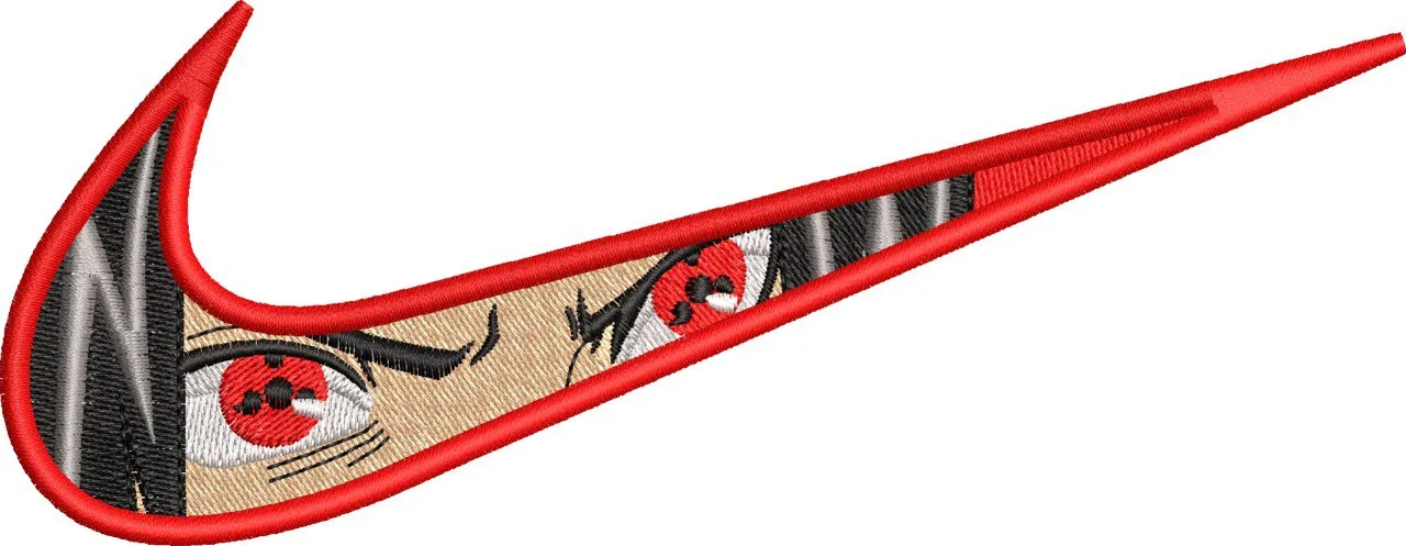 Alternative view of  Nike Swoosh with Itachi Uchiha Eyes 
