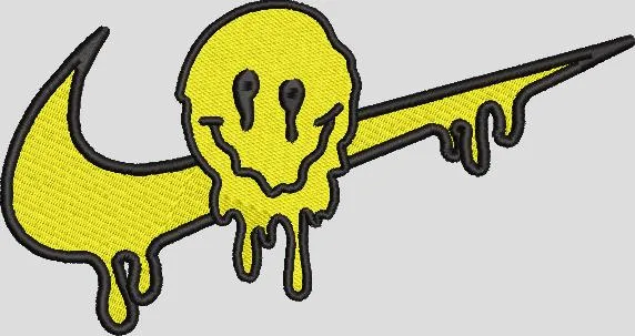 Alternative view of  Nike Swoosh with Melting Smiley Face 