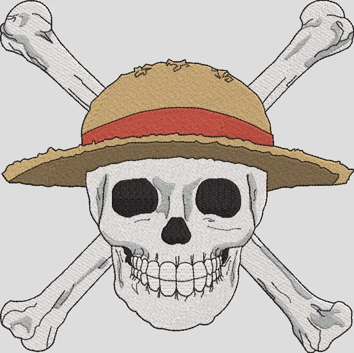 Alternative view of  One Piece Straw Hat Jolly Roger Skull 