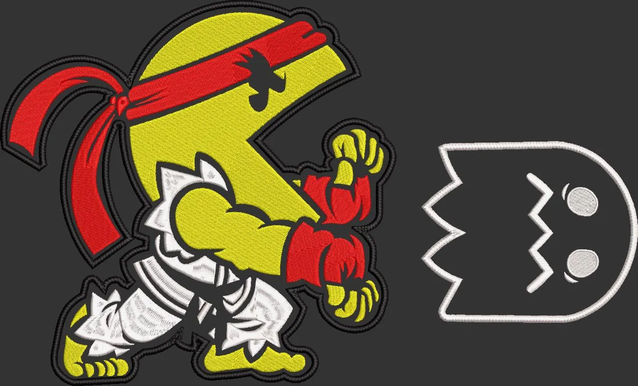 Alternative view of  Pac Man as Street Fighter vs Ghost 
