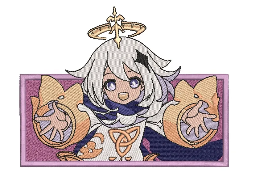 Alternative view of  Paimon with Halo Embroidery Patch 