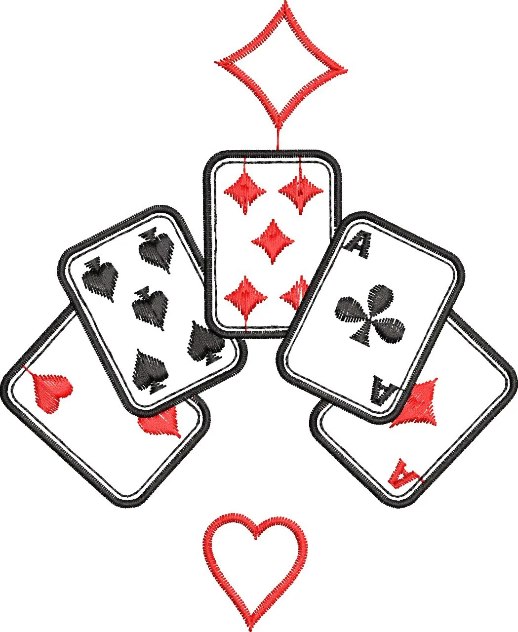 Alternative view of  Playing Cards with Heart and Diamond Symbols 
