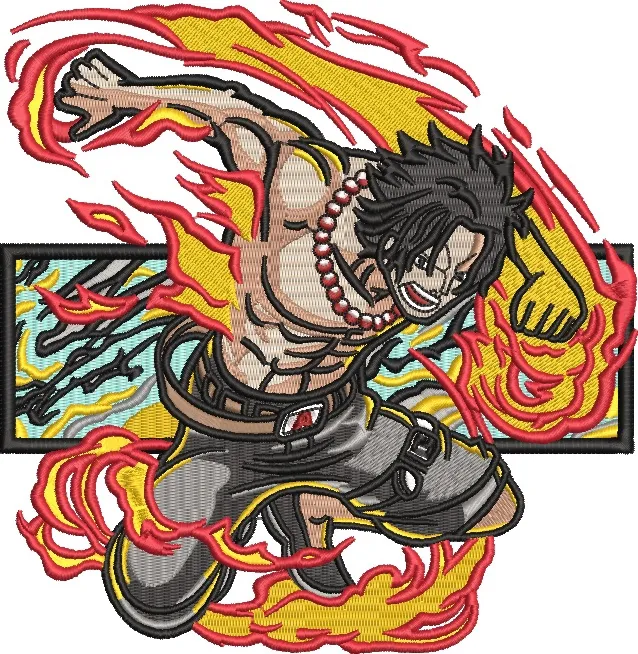 Alternative view of  Portgas D Ace Fire Punch Embroidery 