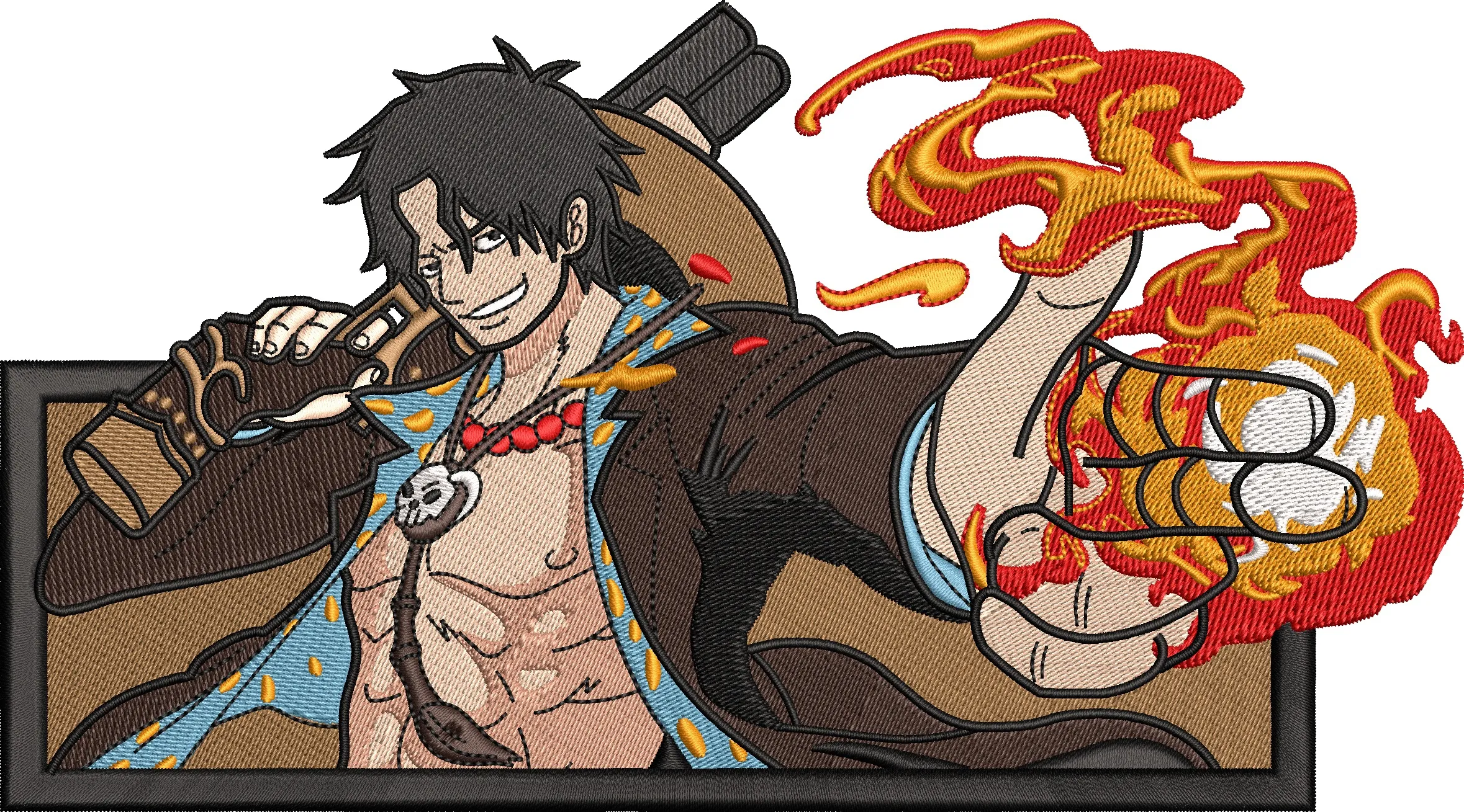 Alternative view of  Portgas D Ace with Fire Fist Embroidered Patch 