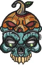 Alternative view of  Pumpkin Skull Halloween Patch 