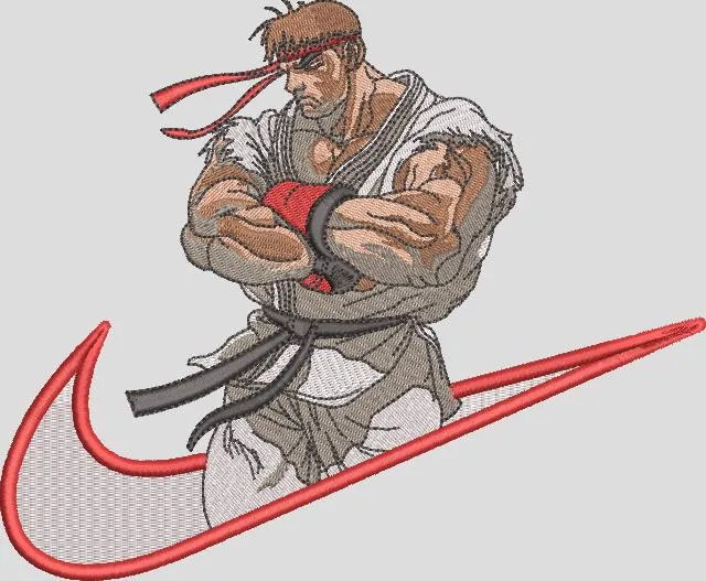 Alternative view of  Ryu Street Fighter Inside Nike Swoosh 