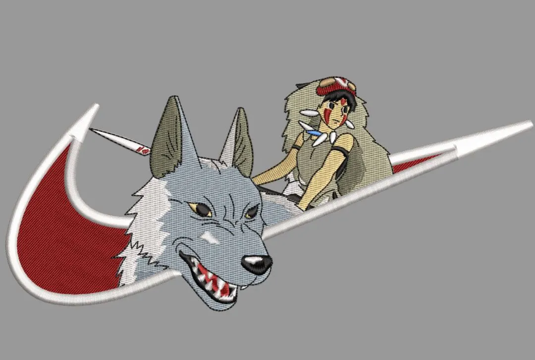 Alternative view of  San and Wolf in Nike Swoosh Embroidery 