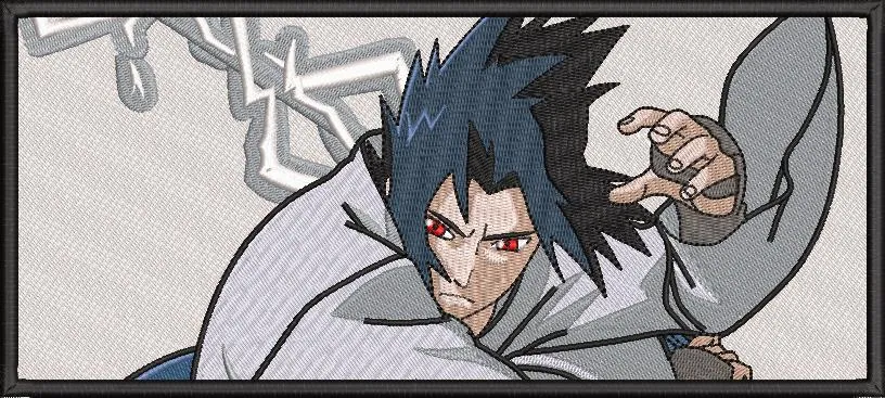 Alternative view of  Sasuke Uchiha Chidori Attack Embroidery Patch 