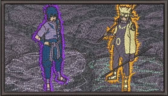 Alternative view of  Sasuke vs Naruto in Patch Style 