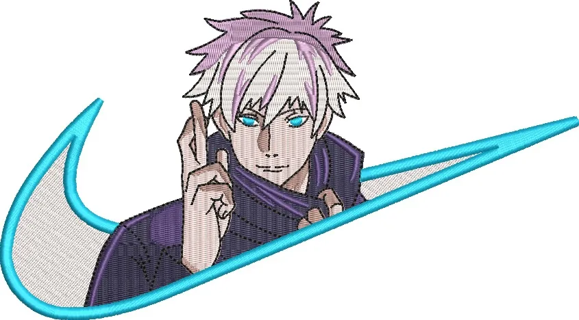 Alternative view of  Satoru Gojo in Blue Nike Swoosh 