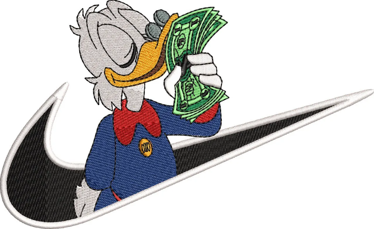 Alternative view of  Scrooge McDuck with Money in Nike Swoosh 