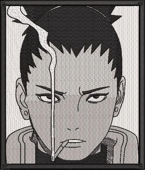Alternative view of  Shikamaru Smoking Monochrome Patch 