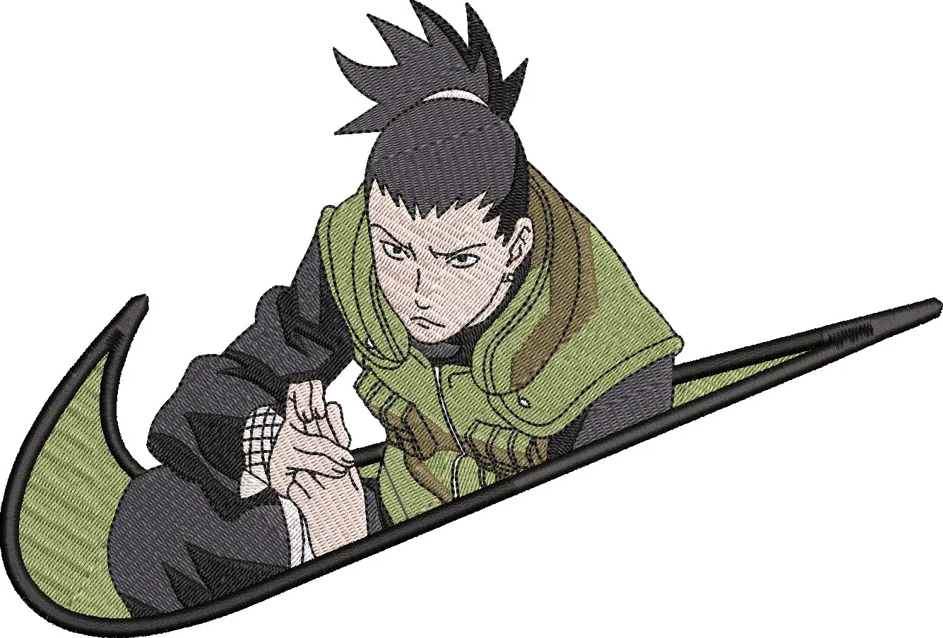 Alternative view of  Shikamaru in Nike Logo Shape 