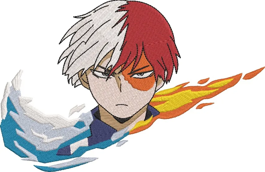 Alternative view of  Shoto Todoroki Half Ice Half Fire Portrait 