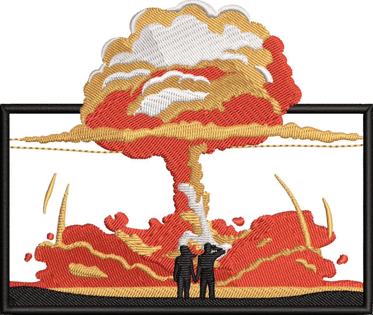 Alternative view of  Silhouetted Observers of Atomic Explosion 