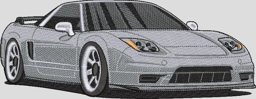Alternative view of  Silver Sports Car Embroidery Design 