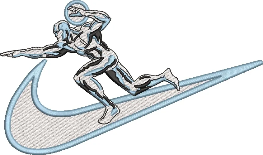 Alternative view of  Silver Surfer on Nike Swoosh 