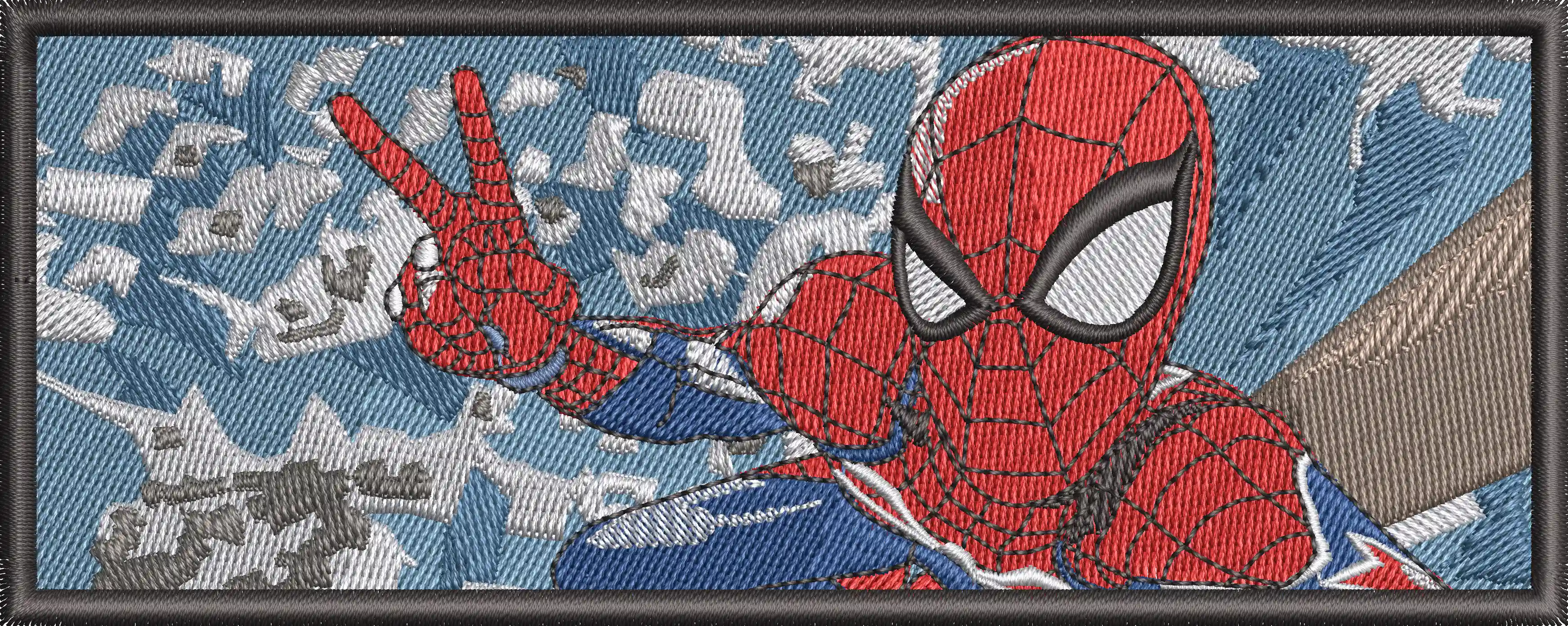 Alternative view of  Spiderman Peace Sign Embroidered Patch 