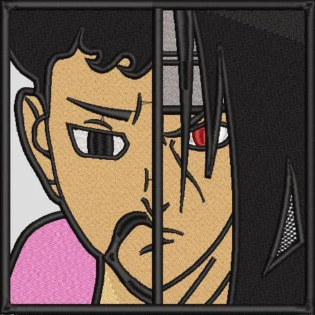Alternative view of  Split Face Original Anime and Itachi Uchiha 