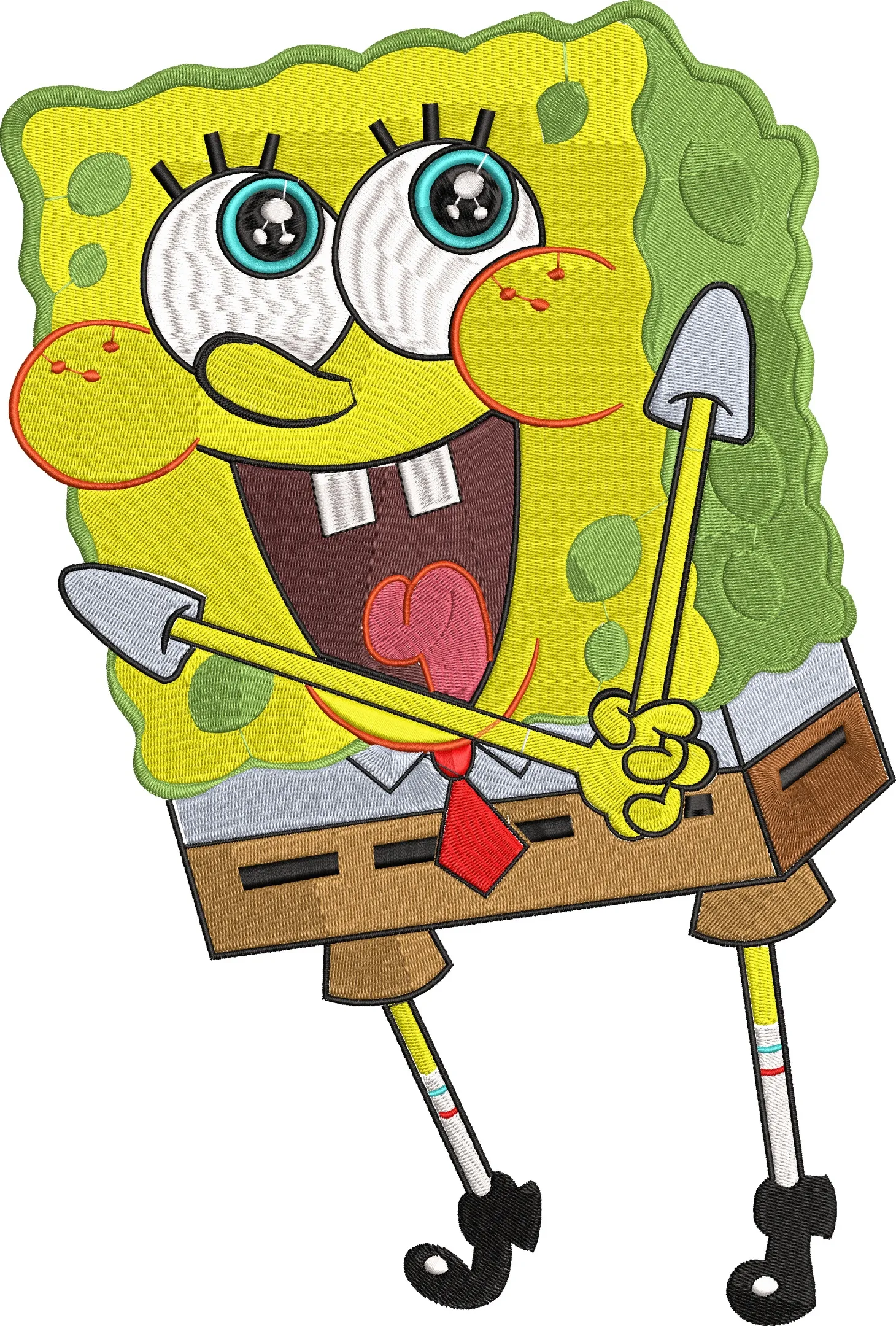 Alternative view of  SpongeBob SquarePants Holding Shovel Embroidery Style 
