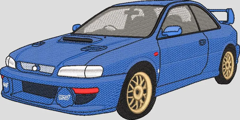 Alternative view of  Subaru Impreza WRX Rally Car Embroidery 