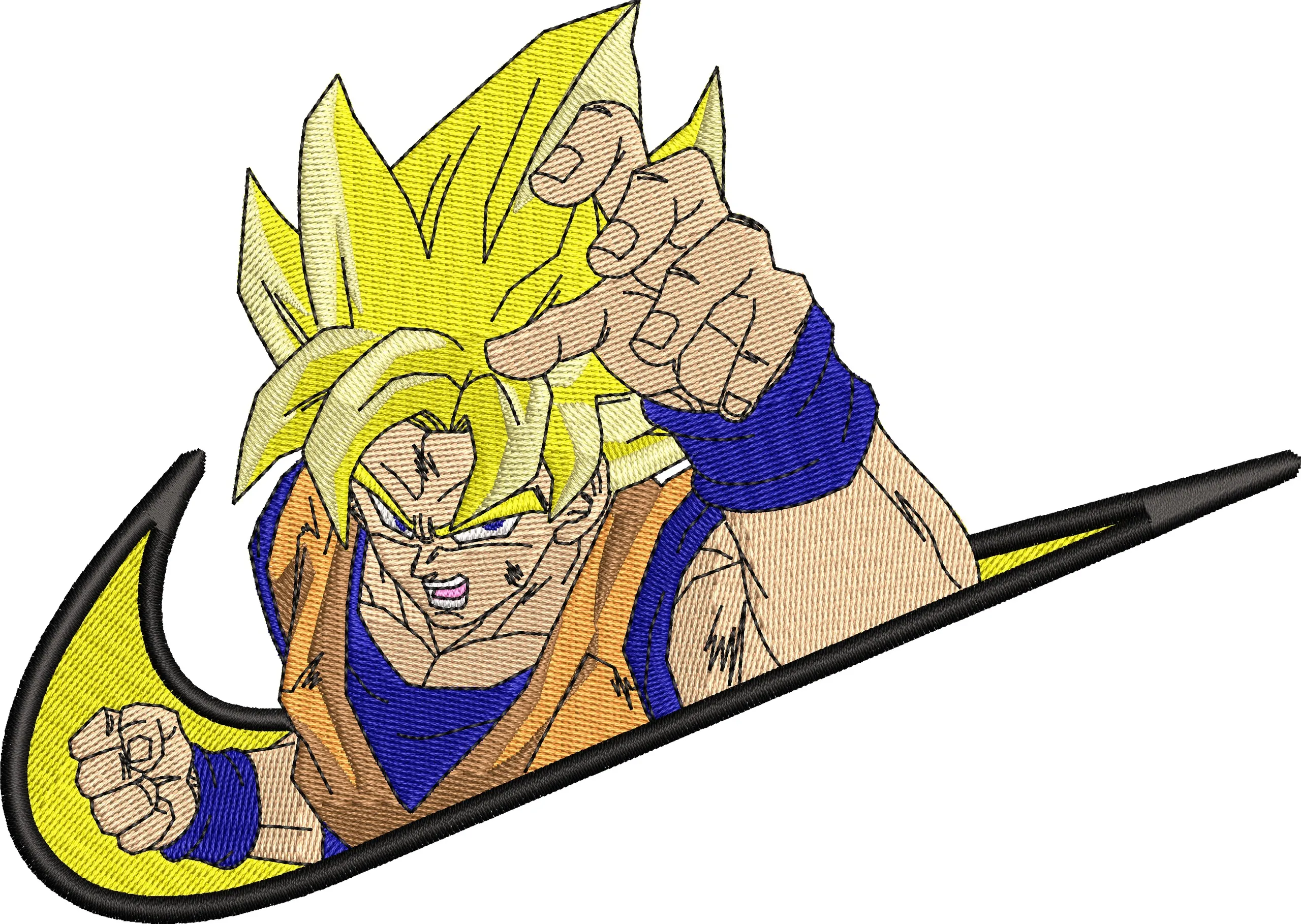 Alternative view of  Super Saiyan Goku in Nike Swoosh 