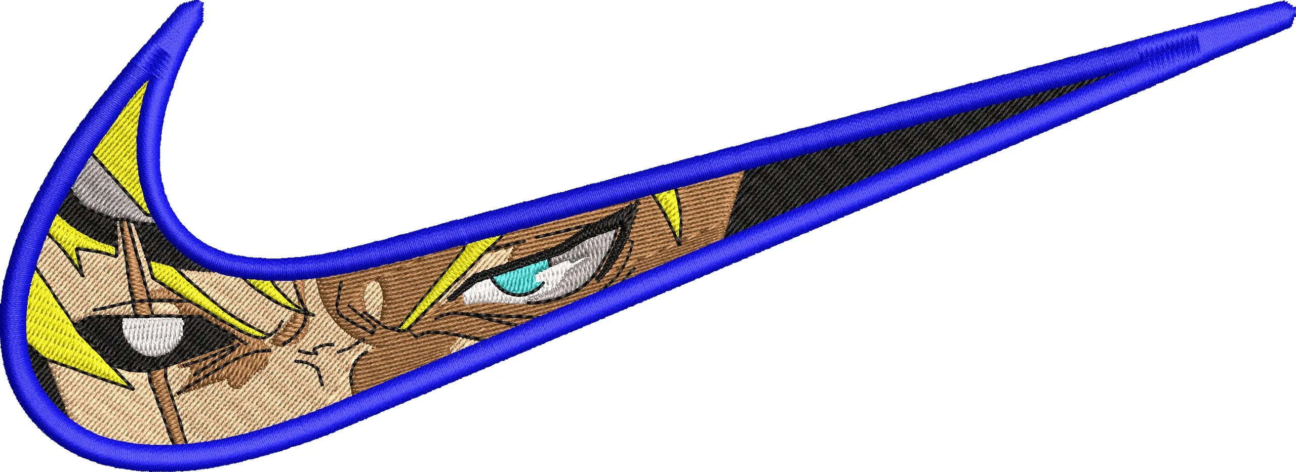 Alternative view of  Super Saiyan Vegeta in Blue Nike Swoosh 