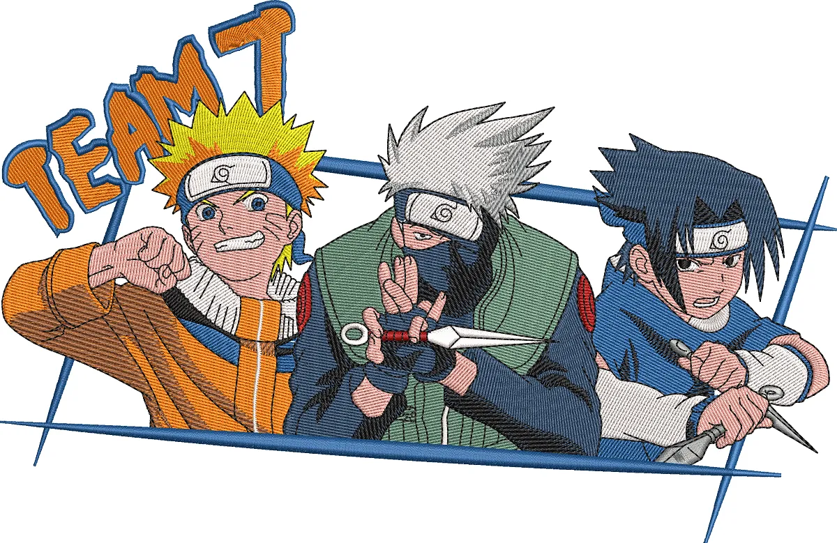 Alternative view of  Team 7 Naruto Embroidery 