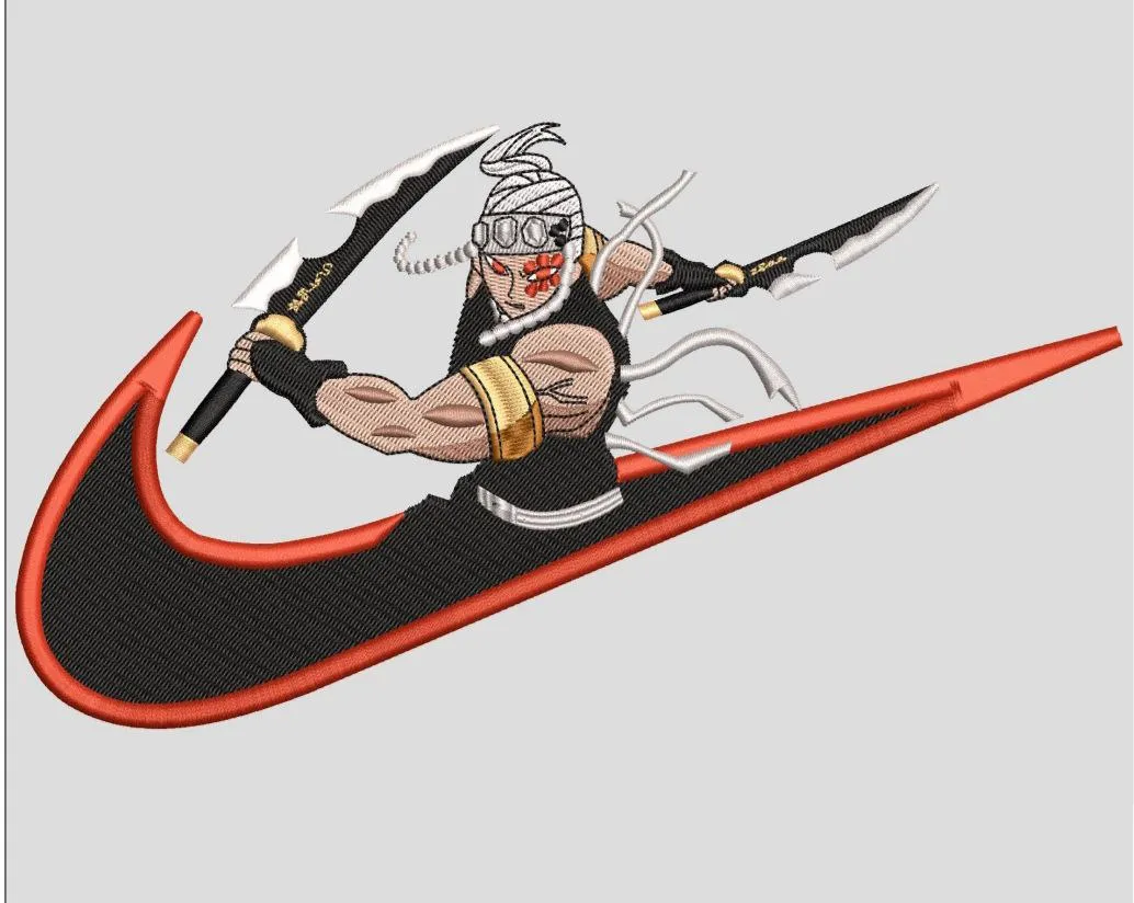 Alternative view of  Tengen Uzui Demon Slayer with Nike Swoosh 
