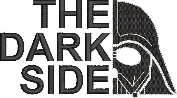 Alternative view of  The Dark Side with Darth Vader Helmet Embroidery 