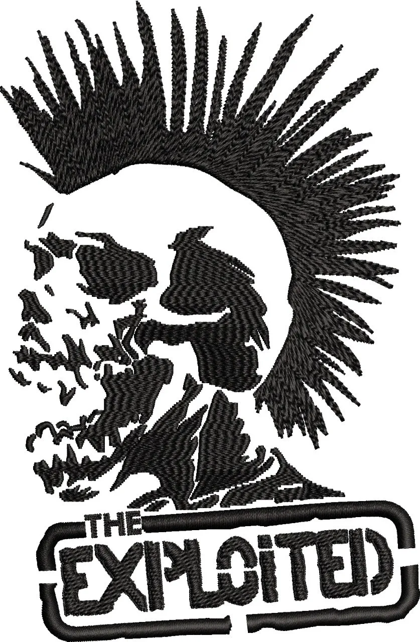 Alternative view of  The Exploited Punk Skull Logo Embroidery 