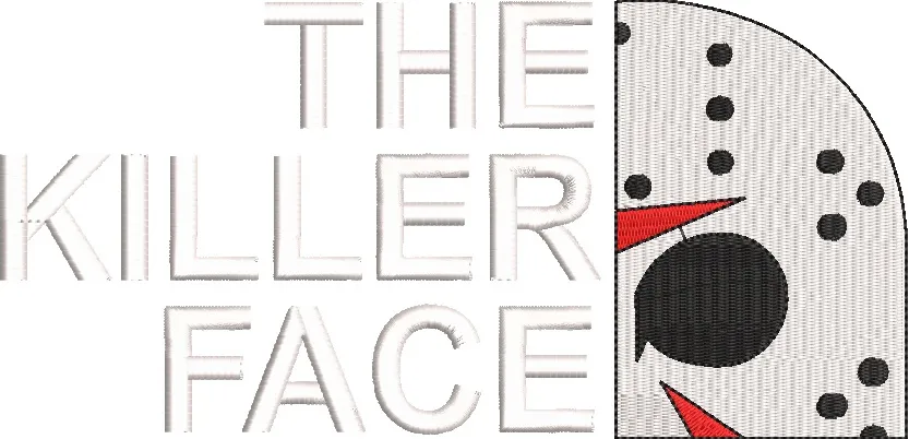Alternative view of  The Killer Face Hockey Mask Typography 