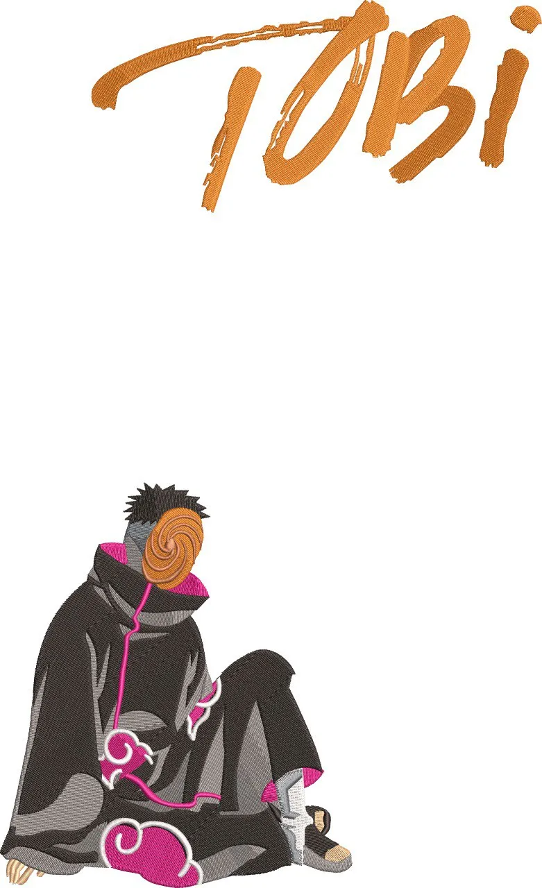 Alternative view of  Tobi Sitting Akatsuki Embroidery Style 