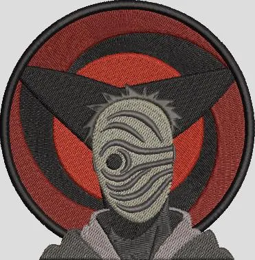Alternative view of  Tobi with Mangekyou Sharingan Embroidered Patch 