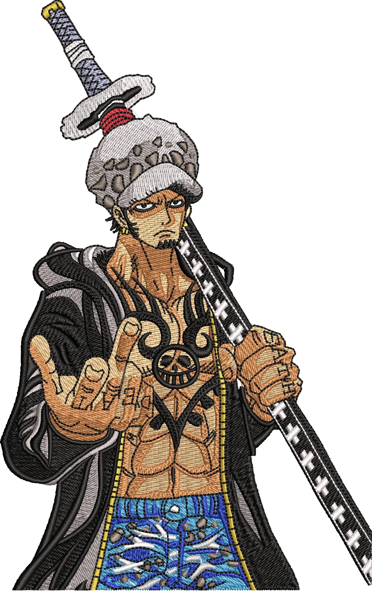 Alternative view of  Trafalgar Law with Sword Embroidery 