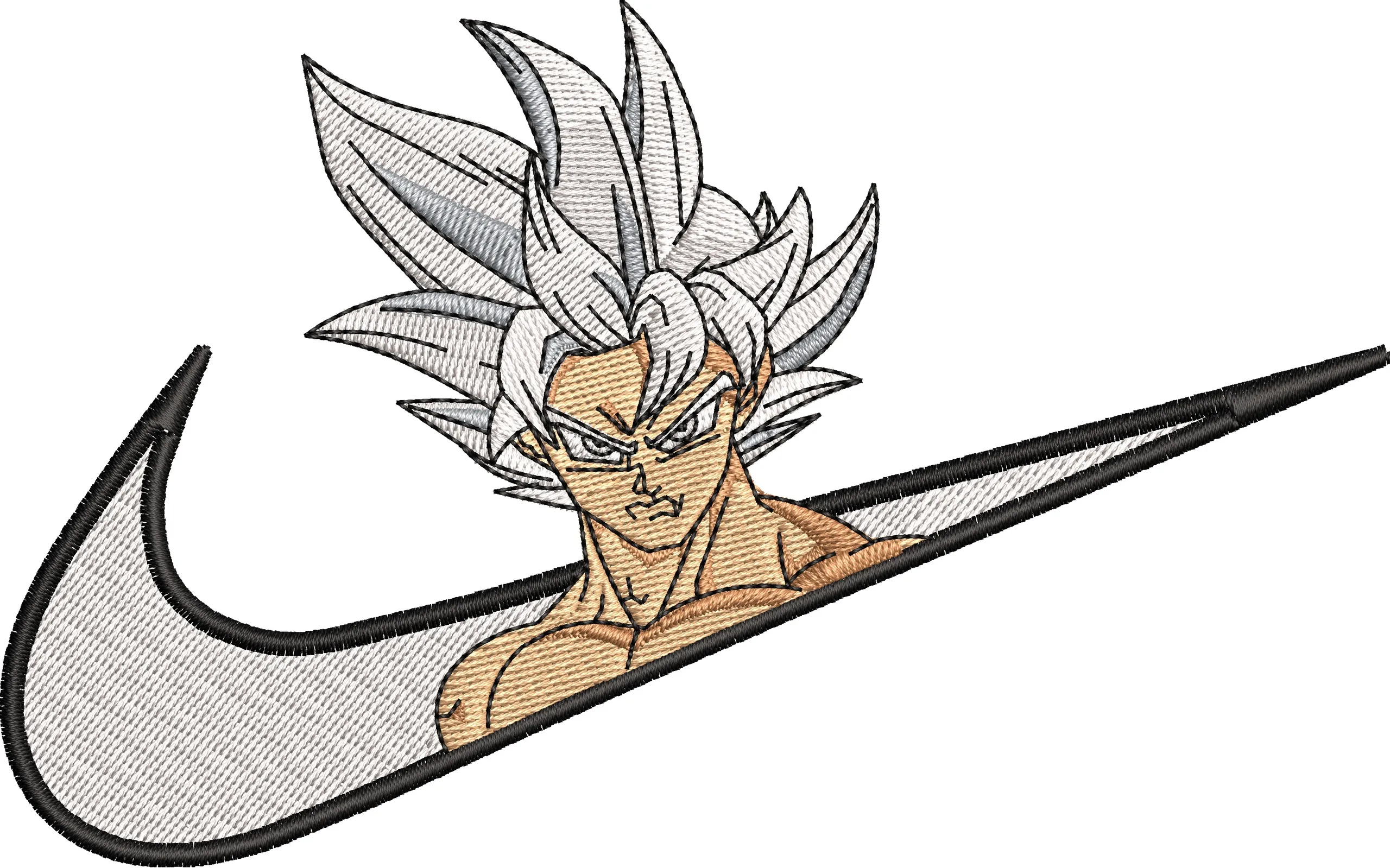 Alternative view of  Ultra Instinct Goku in Nike Swoosh 