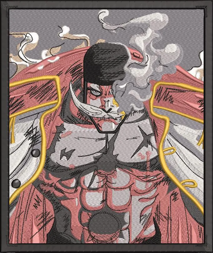 Alternative view of  Whitebeard Embroidered Portrait One Piece 