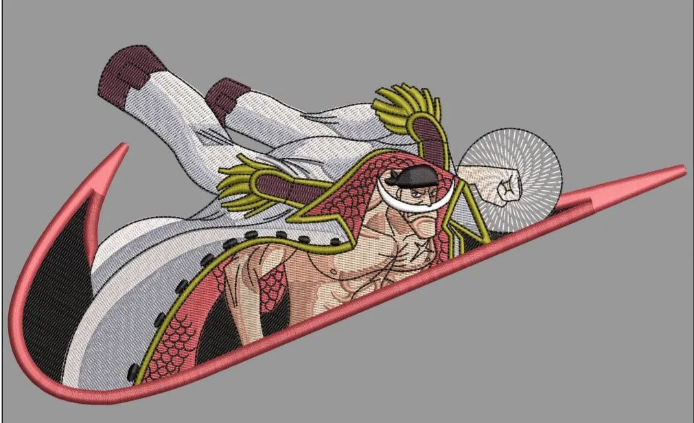 Alternative view of  Whitebeard Punching in Nike Logo 