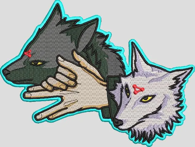 Alternative view of  Wolf Shadow Puppet with Realistic Wolves 