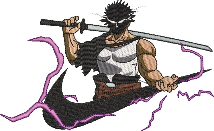 Alternative view of  Zabuza Momochi with Sword and Purple Lightning 