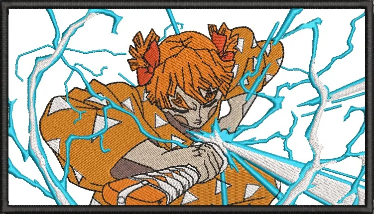 Alternative view of  Zenitsu Agatsuma Lightning Attack Embroidery 