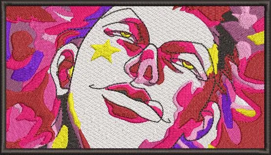  Abstract Woman with Star Eye Patch  embroidery pattern preview