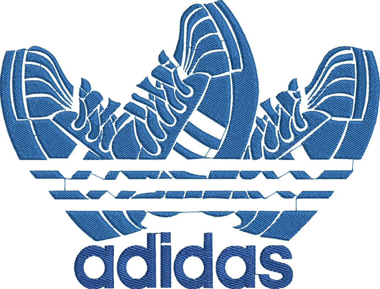  Adidas Sneakers Trefoil Embroidery  embroidery pattern preview