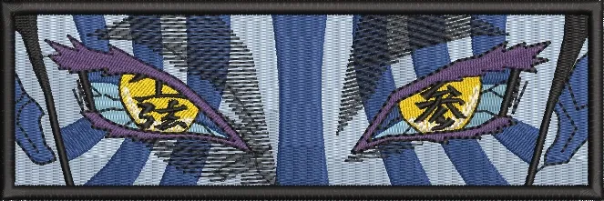  Akaza Eyes Close Up Rectangular Patch  embroidery pattern preview